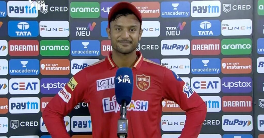 MOM Mayank agarwal Statement After victory against MI