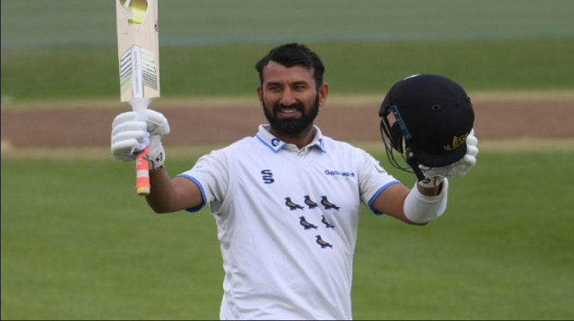 cheteshwar pujara scores 3rd consecutive century in england county championship for sussex