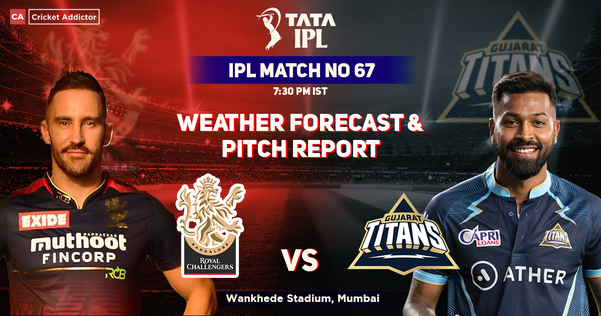 RCB vs GT: Weather Forecast and Pitch Report