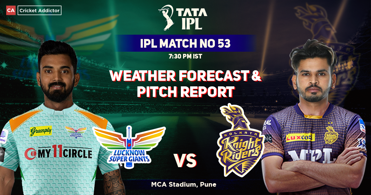 LSG vs KKR: Weather Forecast and Pitch Report