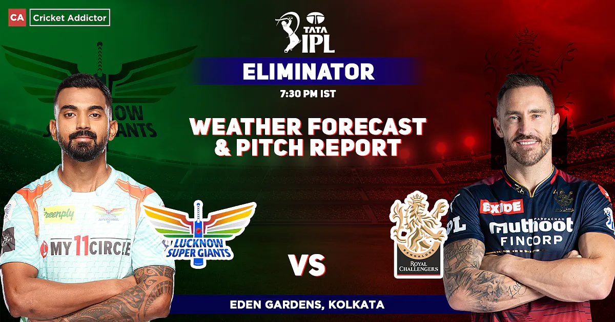 RCB vs LSG Weather Forecast and Pitch Report
