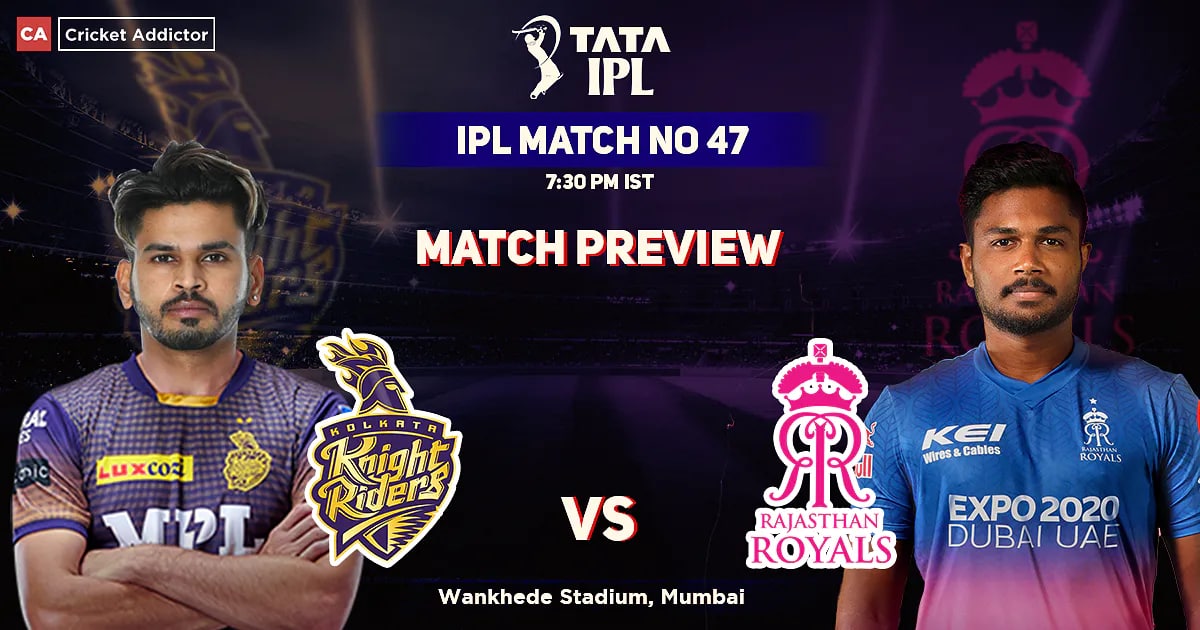 RR vs KKR Match Preview, Playing XI, Weather, Pitch Head to head