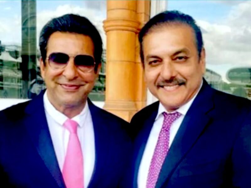 Wasim Akram And Ravi Shastri at Lords
