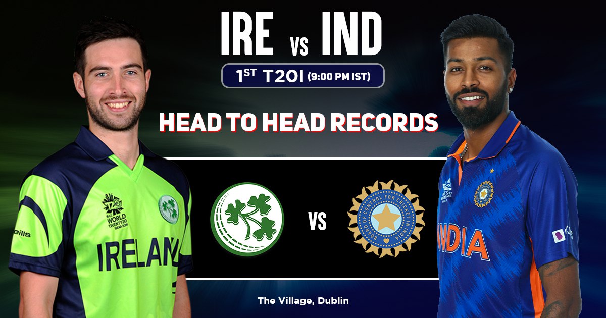  IRE vs IND head to head T20
