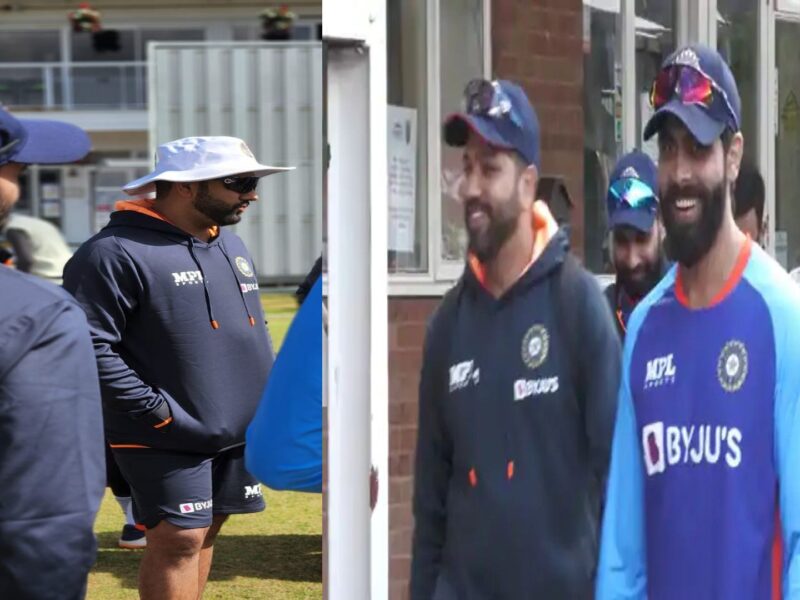 rohit sharma joined team india before the practice match in leicester started training hard-photos