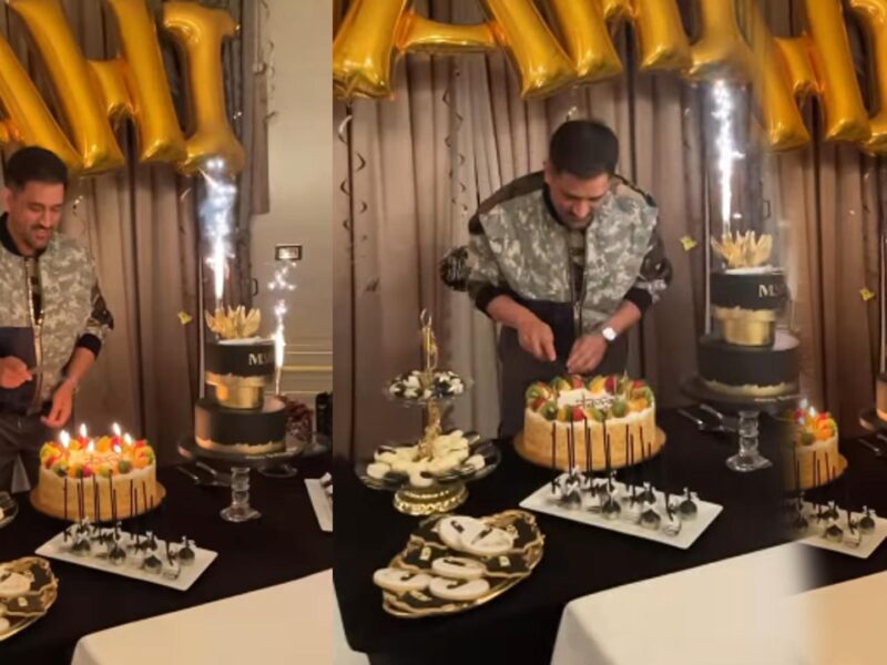 MS dhoni turns 41 celebrates birthday with wife sakshi- see video