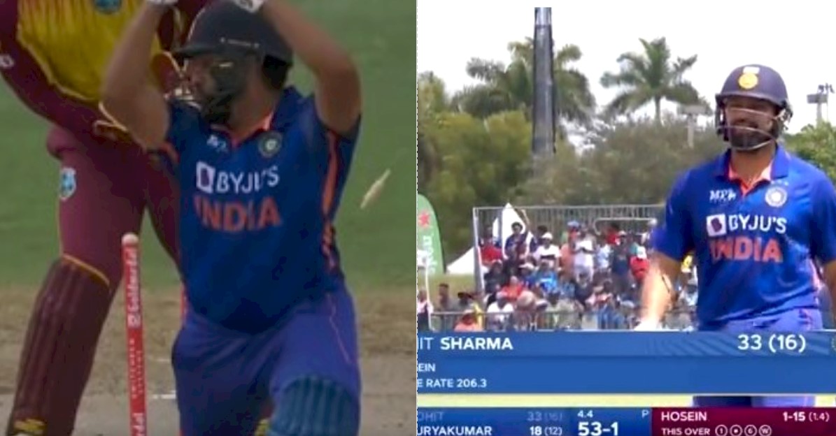 Rohit Sharma Wicket WI vs IND 4th T20