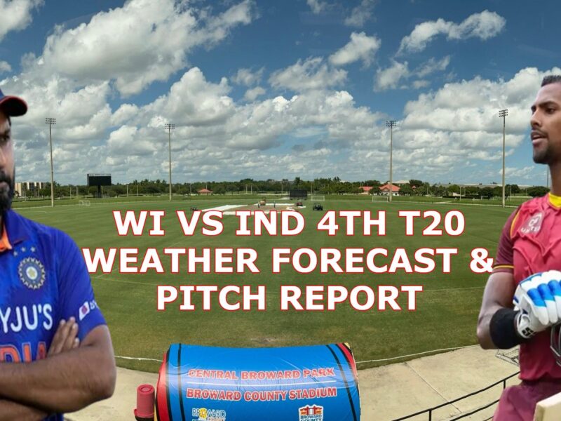 WI vs IND 4th T20 Pitch And Weather Report