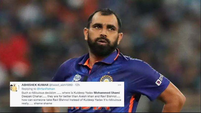 Fans furious after seeing Mohammed Shami out of Asia Cup 2022
