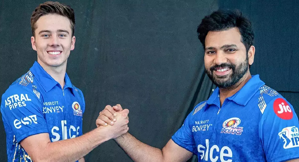 Dewald Brevis and Rohit Sharma