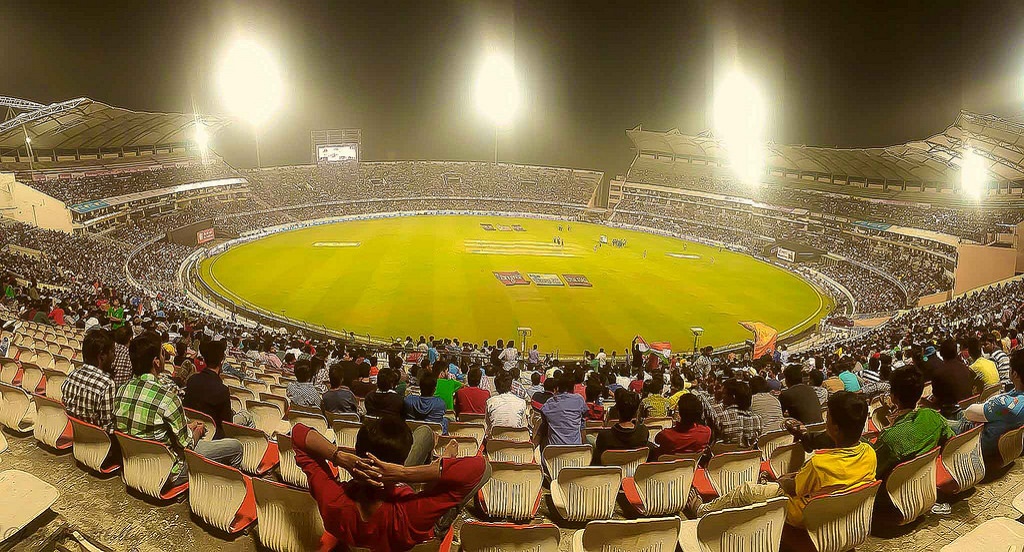 Panorama of rajiv gandhi stadium