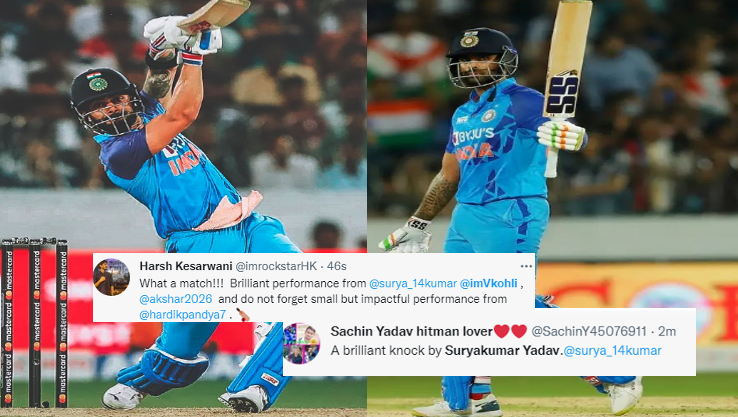 virat kohli and suryakumar yadav trend on twitter after india won 3rd T20 vs AUS