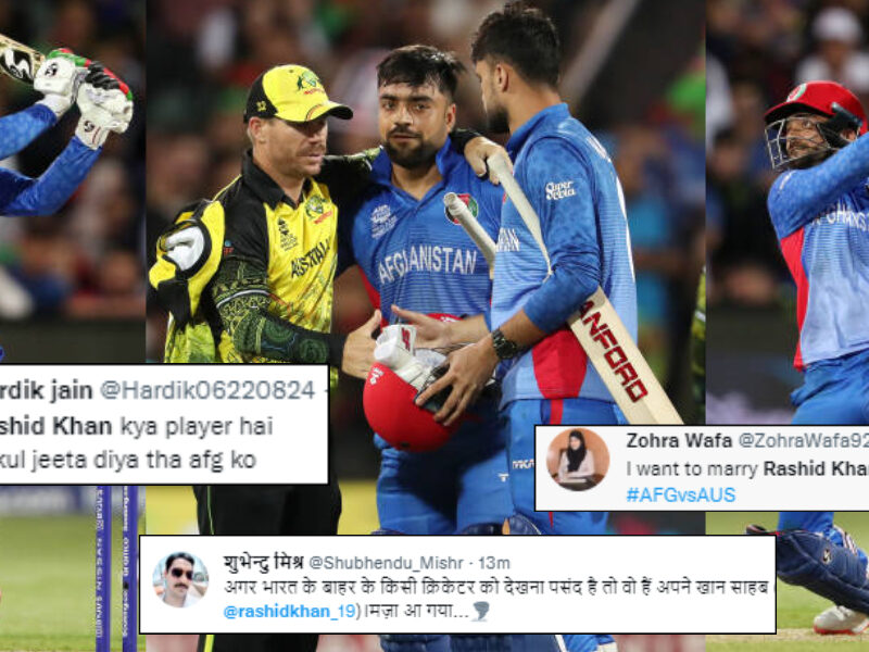 Indian fans praise rashid khan