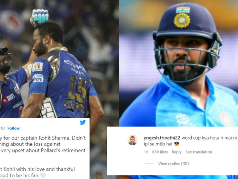 Rohit Sharma Trolled for Posting for Pollard