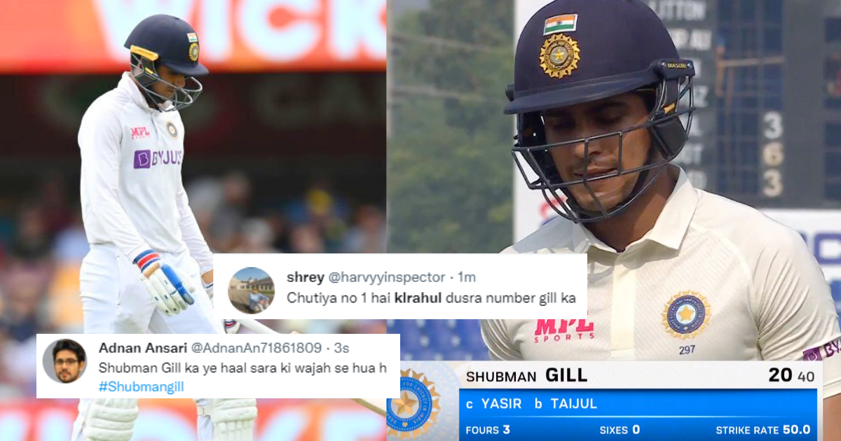 shubman gill troll After dismissed for 20