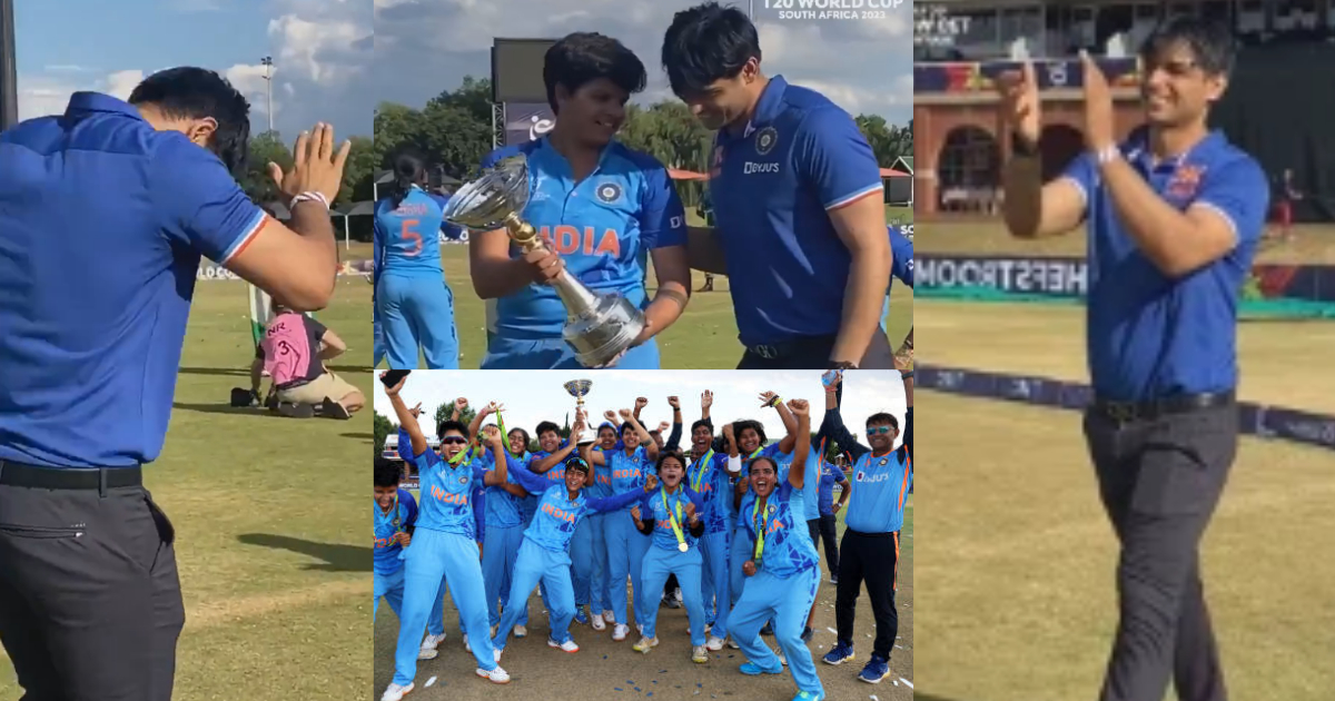 VIDEO: भारतीय महिला टीम के आगे नीरज चोपड़ा ने सिखाया सिर, विश्व कप जिताने वाली खिलाड़ियों के साथ अंदाज में दी बधाई
