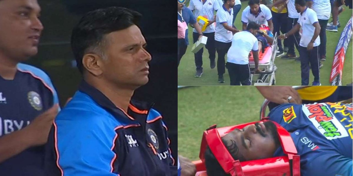 लाइव मैच में बुरी तरह घायल हुए यह 2 श्रीलंकाई खिलाड़ी, तो ऐसी मदद कर कोच द्रविड़ ने जीता करोड़ों फैंस का दिल