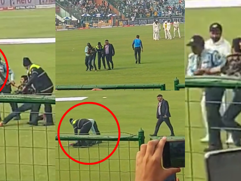 VIDEO: पुजारा के 100वें टेस्ट में खलल डालना फैन को पड़ा भारी, LIVE मैच में ही होने लगी जमकर पिटाई, तो शमी ने बचाई जान