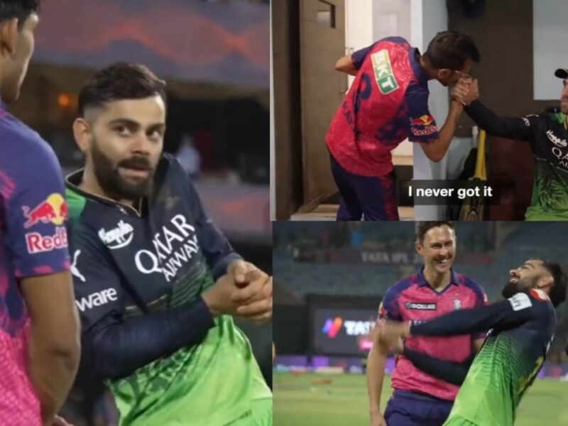 VIDEO: युजवेंद्र चहल ने राजस्थान को दिया धोखा, RCB की जीत के जश्न में हुए शामिल, मैक्सवेल के हाथों पर KISS कर ऐसे किया इंप्रेस