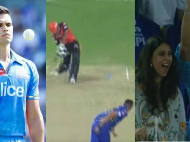 VIDEO: Arjun Tendulkar के पहला विकेट लेते ही खुशी से चीखती-चिल्लाती दिखीं सूर्या और रोहित की पत्नियां, वायरल हुआ रिएक्शन