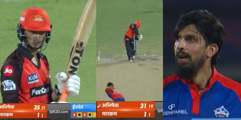 VIDEO: 4,4,4 और 4... SRH को मिला दूसरा युवराज सिंह, अभिषेक शर्मा ने ईशांत शर्मा के 1 ओवर में कूटे 16 रन