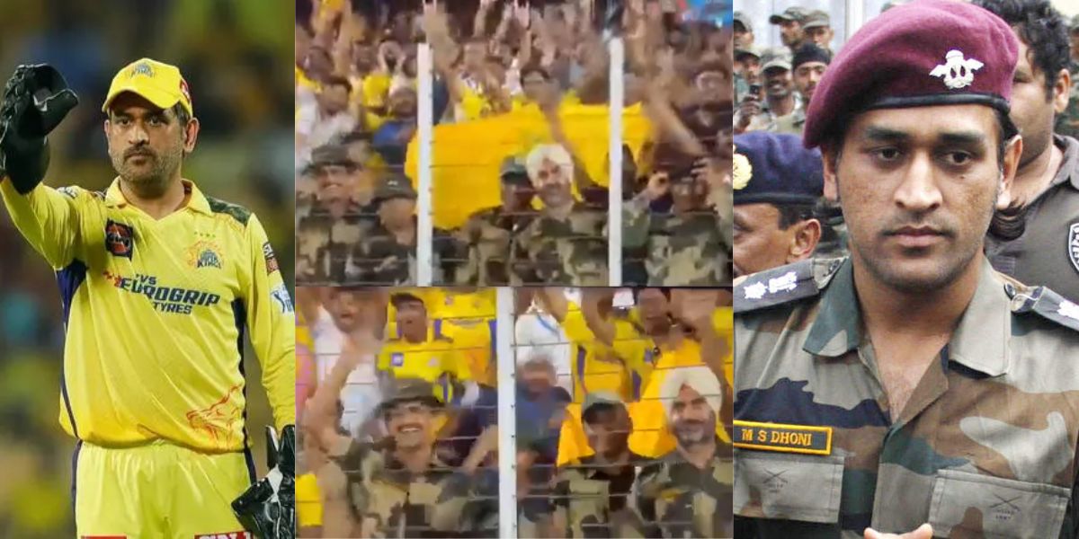 GT vs CSK Army men came to watch IPL 2023 final only for MS Dhoni