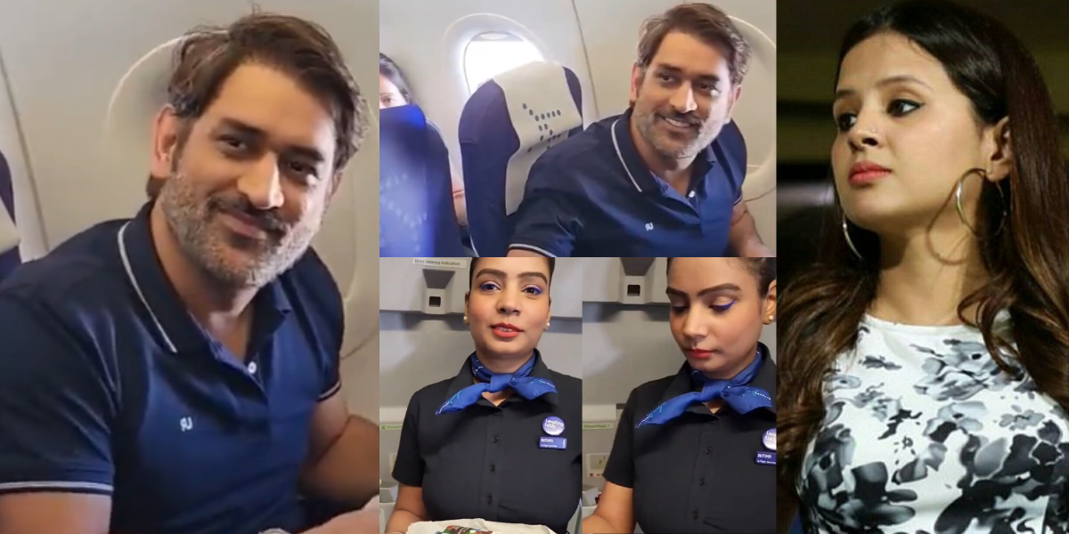 ms-dhoni-flight-video-with-air-hostess-goes-viral
