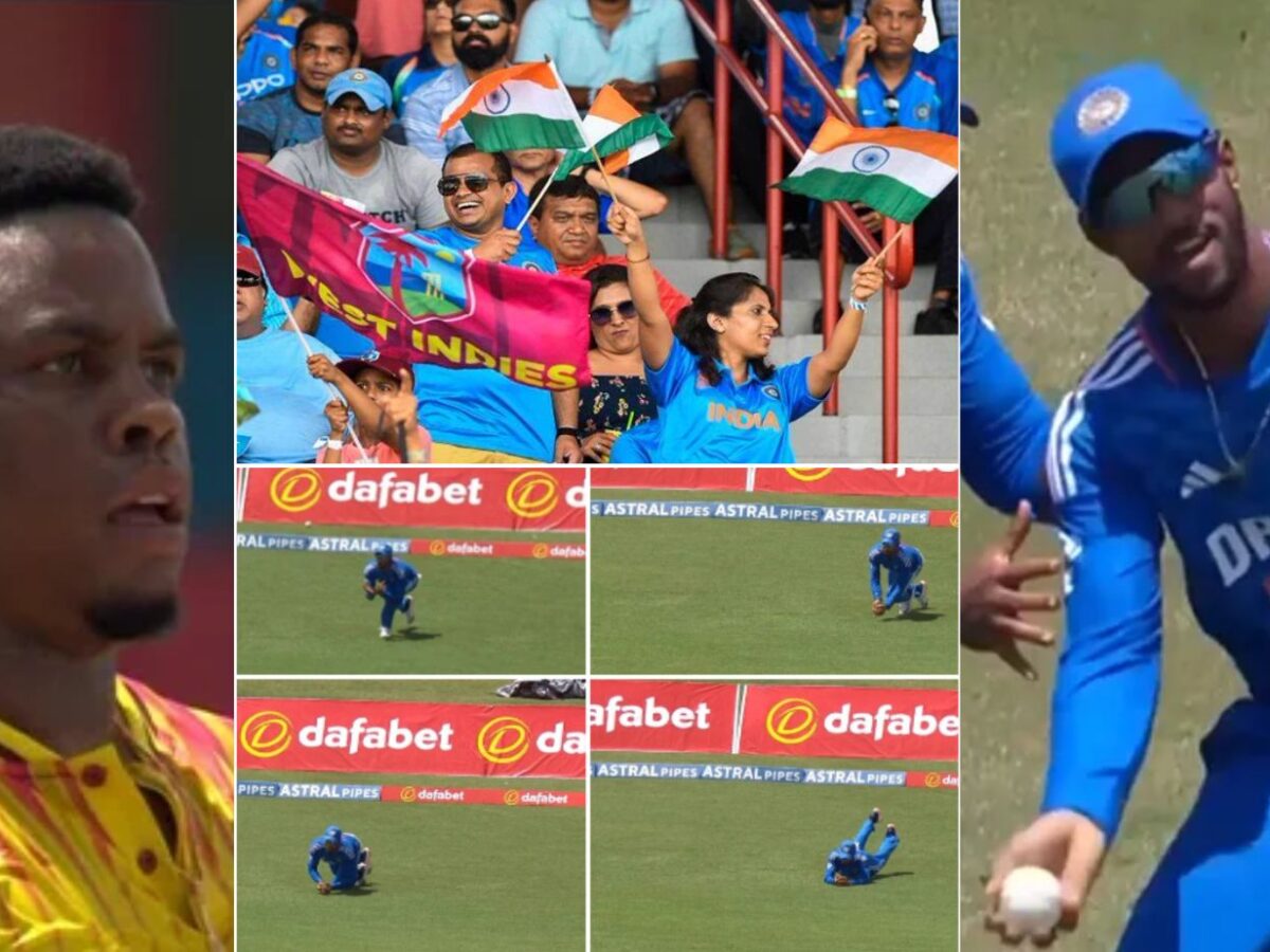 VIDEO: चीते सी फुर्ती, बाज की नजर, Tilak Varma ने मुंह के बल डाइव लगाकर जमीन से 2 इंच ऊपर लपकी गेंद