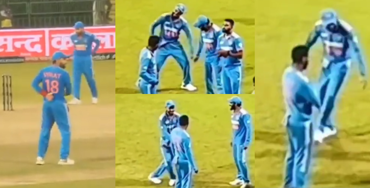 Video virat kohli and ravindra jadeja having fun dancing moment during ind vs sl match