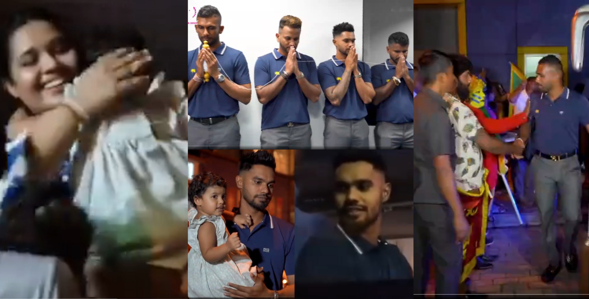 sri lanka team leaves for india for world cup 2023 video goes viral