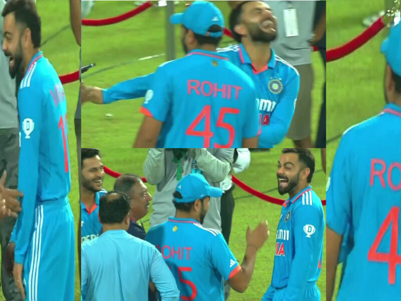VIDEO: एशिया कप जीतने के बाद दिखा याराना, Rohit Sharma की इस हरकत पर पेट पकड़कर हंसने को मजबूर हुए Virat Kohli
