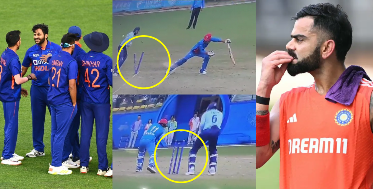 Video virat kohli friend shahbaz ahmed bowled karim janat in ind vs afg asian games 2023