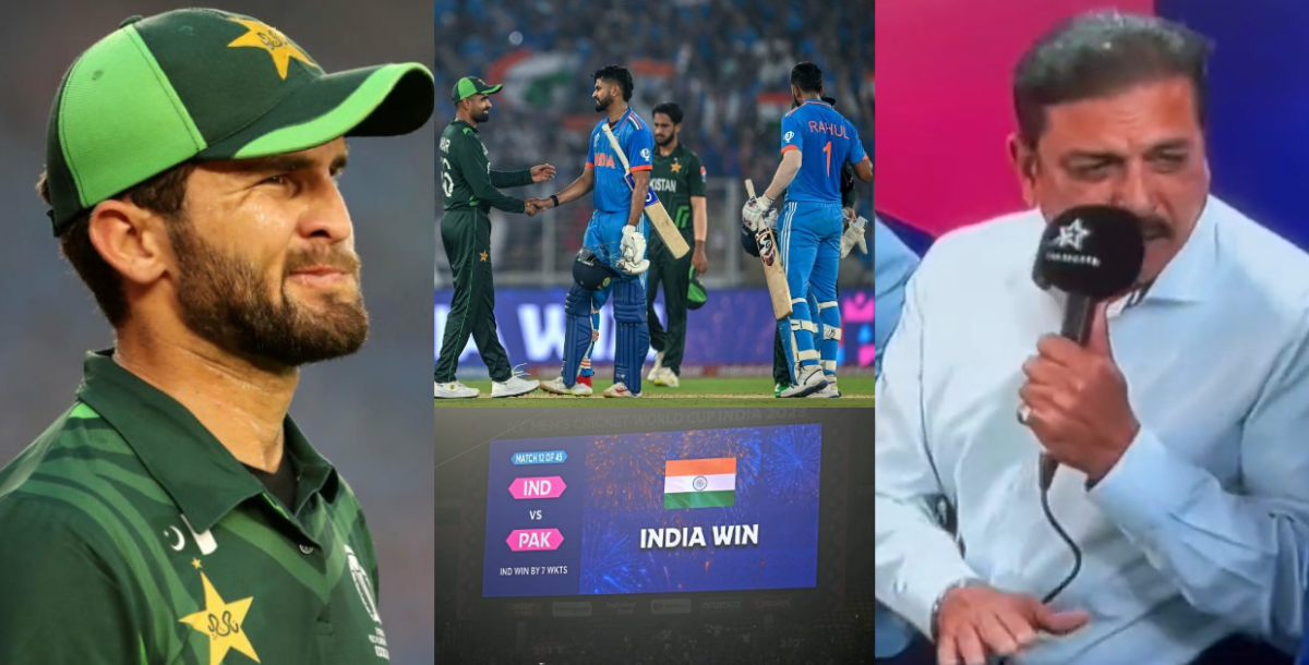 ravi shastri lashed out at shaheen afridi in live commentary in ind vs pak match