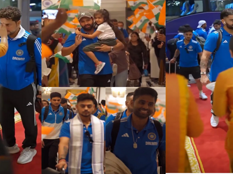 Team India got a wonderful welcome when it reached Ahmedabad hotel to play the World Cup 2023 final
