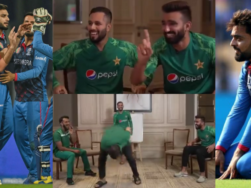 pakistan players ftikhar ahmed mocked rashid khan and afghanistan in world cup 2023 video viral
