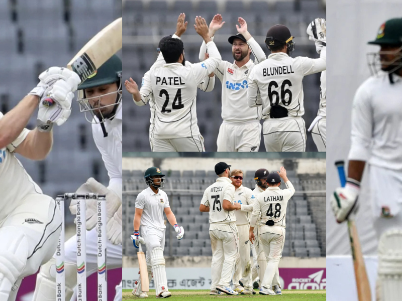 BAN vs NZ: न्यूज़ीलैंड के सामने दहाई का आंकड़ा भी नहीं छू सके बांग्लादेश के 7 बल्लेबाज, दूसरे टेस्ट मैच में कीवी टीम ने दर्ज की बड़ी जीत