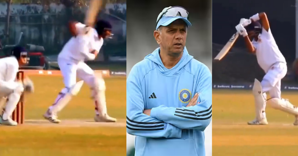 VIDEO Rahul Dravid's son Samit Dravid played an inning of 98 runs in Under-19