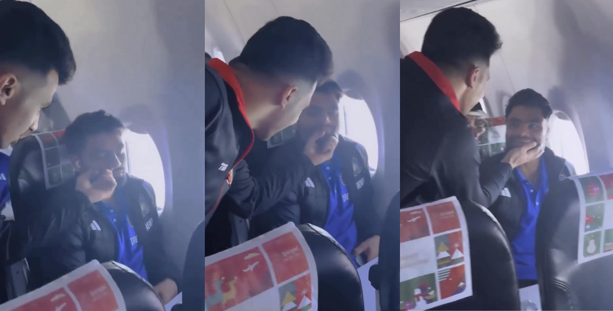 rahmanullah gurbaz prank with rinku singh in flight video went viral