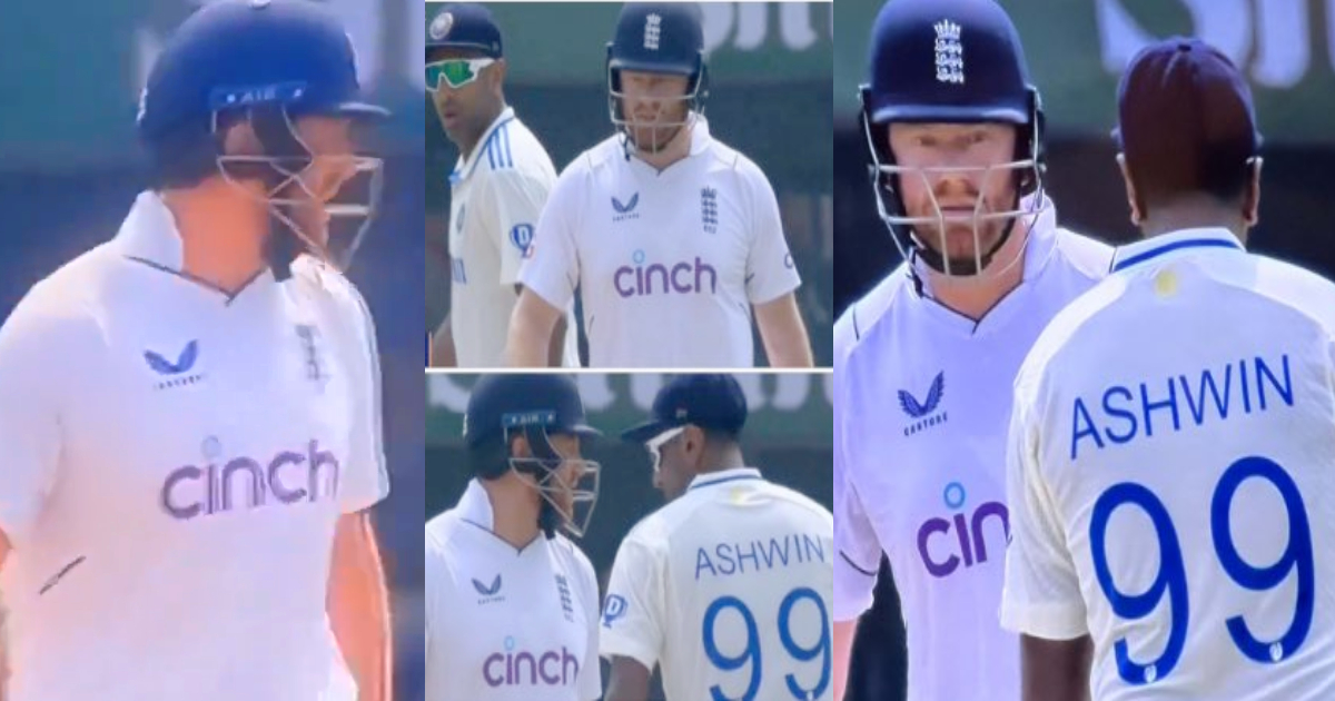 fight between jonny bairstow and r ashwin in the ind vs eng 2nd test video viral