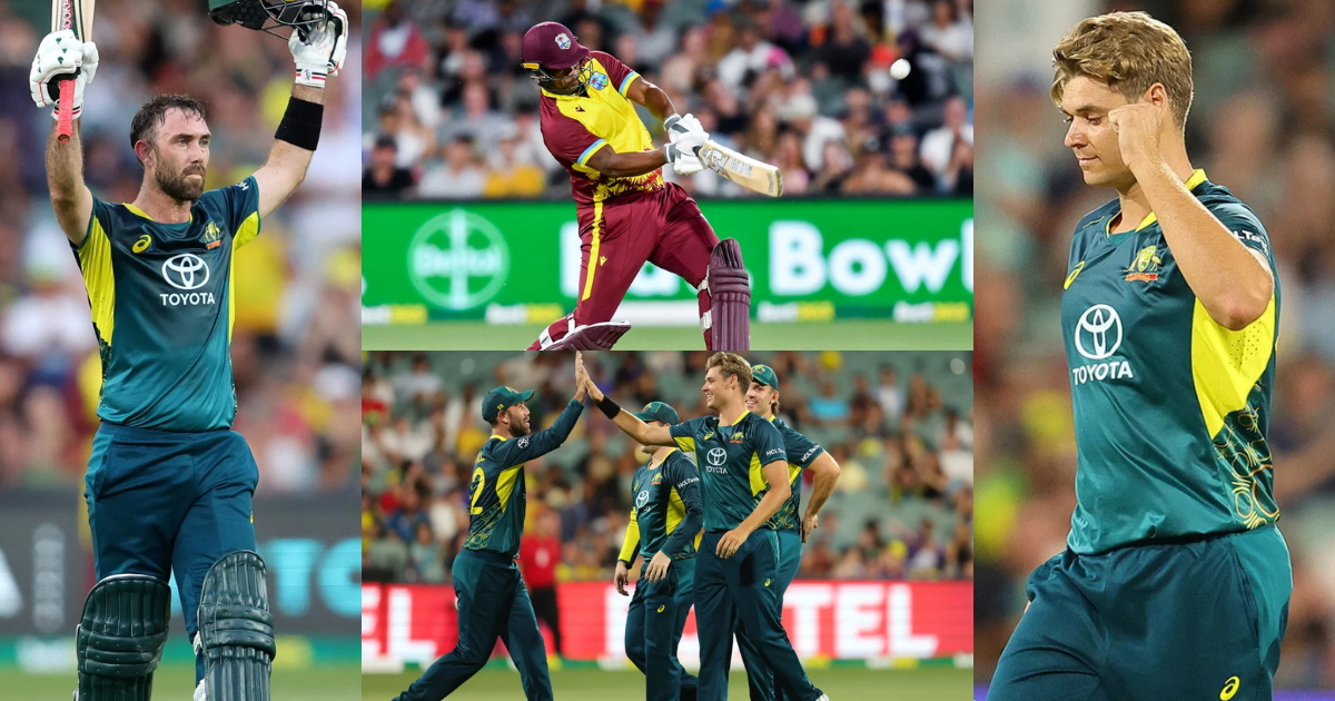 AUS vs WI: मैक्सवेल ने शतक ने मिट्टी में मिला दी रसल-पॉवेल की ताकत, ऑस्ट्रेलिया ने वेस्टइंडीज को 34 रनों से रौंदा