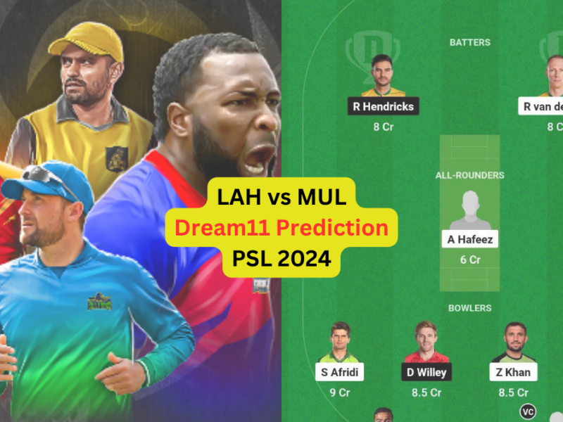 LAH vs MUL Dream11 Prediction in Hindi, Fantasy Cricket Tips, प्लेइंग इलेवन, पिच रिपोर्ट, Dream11 Team, इंजरी अपडेट – PSL, 2024