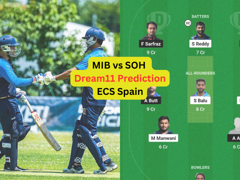 MIB vs SOH Dream11 Prediction in Hindi, Fantasy Cricket Tips, प्लेइंग इलेवन, पिच रिपोर्ट, Dream11 Team, इंजरी अपडेट – ECS Spain, 2024