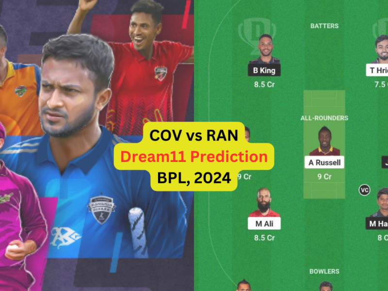 COV vs RAN Dream11 Prediction in Hindi, Fantasy Cricket Tips, प्लेइंग इलेवन, पिच रिपोर्ट, Dream11 Team, इंजरी अपडेट – Bangladesh Premier League, 2024