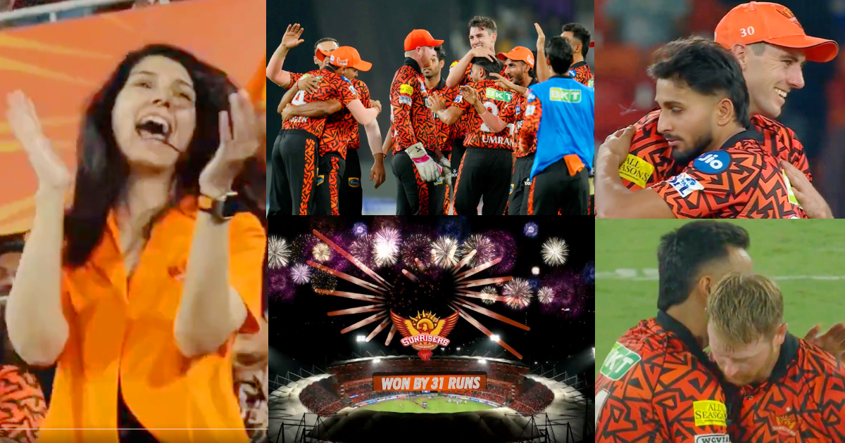 in srh vs mi match after defeating mumbai indians srh team celebrated fiercely video went viral