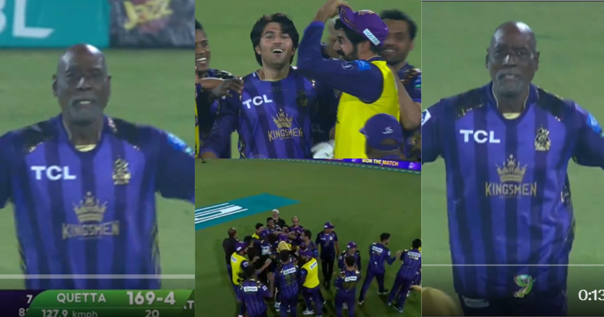 Vivian Richards celebrated in a special way in match number 28 of PSL 2024 watch video here