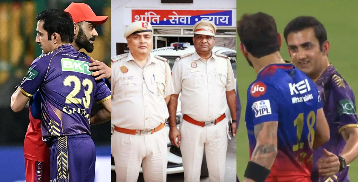 When Virat Kohli and Gautam Gambhir hugged and forgotten their rivalry Delhi Police had fun by posting this