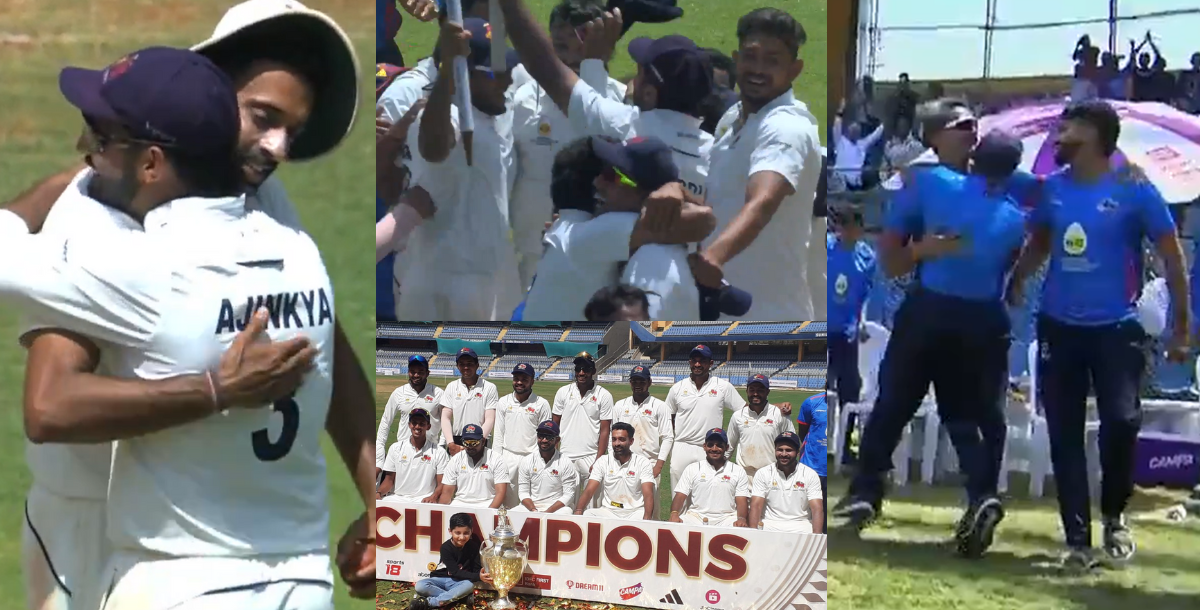 mumbai team celebrated winning the title match of ranji-trophy-2024 video viral