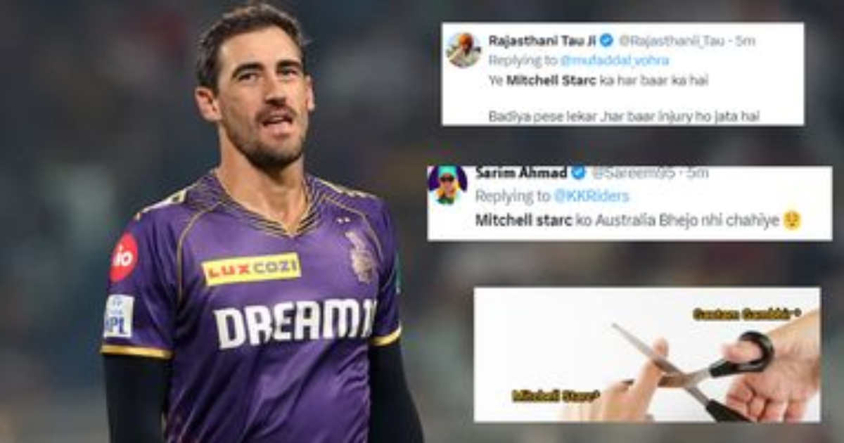"लग गया 25 करोड़ का चूना" Mitchell Starc हुए पंजाब किंग्स के खिलाफ प्लेइंग-XI से बाहर, तो फैंस का फूटा गुस्सा