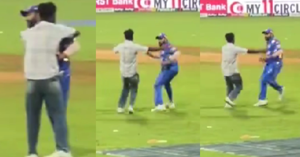 VIDEO: LIVE मैच में फैन ने Rohit Sharma को डराया, हिटमैन के छूट गए पसीने, रिएक्शन जमकर हुआ वायरल