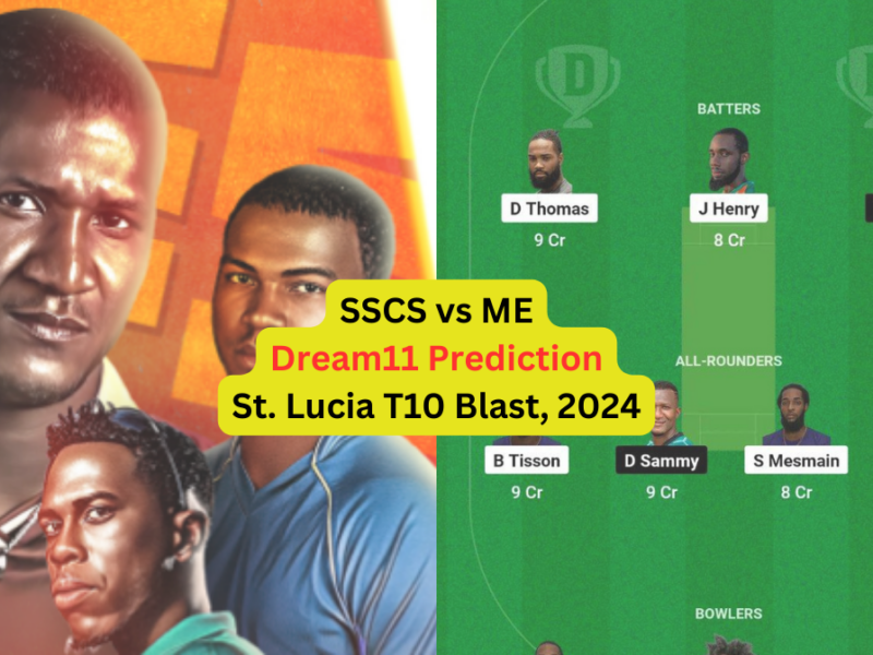 SSCS vs ME Dream11 Prediction in Hindi, 3rd Match, प्लेइंग इलेवन, पिच रिपोर्ट, Dream11 Team, इंजरी अपडेट – St. Lucia T10 Blast, 2024